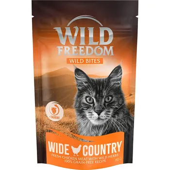 Krmivo pro kočku 3x80g Wild Freedom Snack - Wild Bites 3 x 80 g (bezobilná receptura) - Wide Country - kuřecí