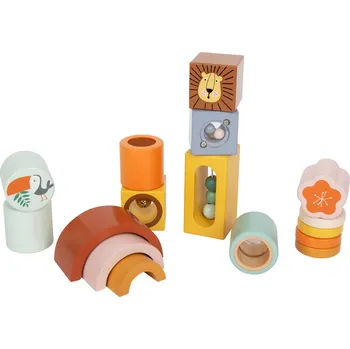 Dřevěná hračka Small Foot Smyslové kostky - Safari