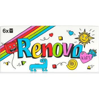 Papírový kapesník RENOVA Papírové kapesníčky KIDS pro děti 4vrstvé, 6 x 7 ks
