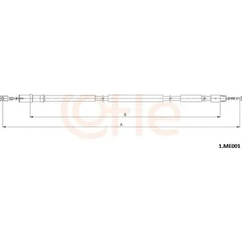 Brzdový systém Tažné lanko, parkovací brzda COFLE 1.ME001