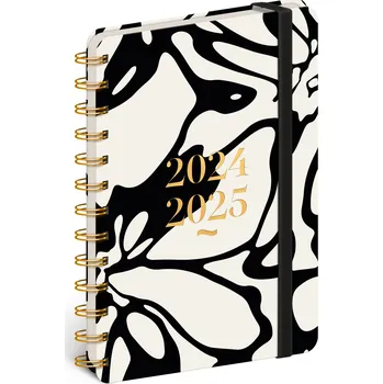 Diář Notique Petito 18měsíční diář 13 x 18 cm týdenní 2024/2025, abstrakt 