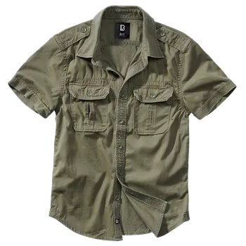 Pánská košile Košile Vintage Shirt Short Sleeve Brandit - Olivová Velikost: 4XL