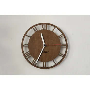 Hodiny Dřevěné hodiny Retro Barva ručiček: bílá