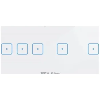 vypínač Tech-Controllers SINUM WSS-32m-BK Vypínač pětinásobný, drátový - černá WG.23.0148