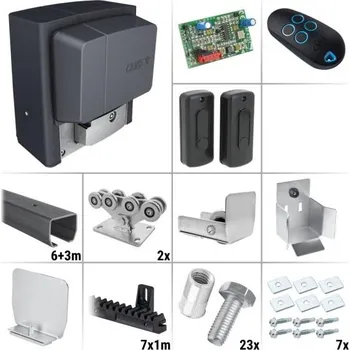 brána CAME BX 708 K1 9.1 - sestava pojezdu, pohonu a příslušenství, pro posuvnou bránu do průjezdu 6,4 m a 620 kg, profil bez úpravy