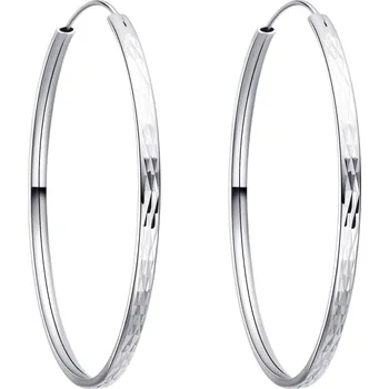 Náušnice NUBIS® Stříbrné náušnice kruhy 40 mm - NB-3038-40