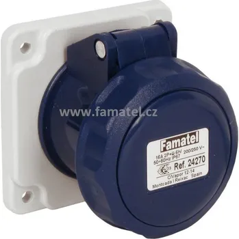 Elektrická zásuvka Famatel 24270 Zásuvka vestavná IP67/230V/16A/3P 6h, přímá - SpeedPRO