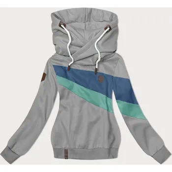 Dámská mikina Šedá dámská mikina s kapucí (2301) odstíny šedé XXL (44)