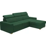 Eka Rohová sedačka MONSUM, 245 cm Roh pohovky: Pravý roh, Barva látky: KRONOS 19 (Smaragdová zelená)