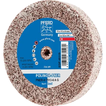 Brusný kotouč Pferd 44691041 | Brúsny kotúč PNER-H 75x13x6 mm, tvrdý, A hrubé, POLINOX