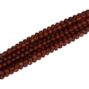 Korálek Achát kaštanový 8mm šňůra