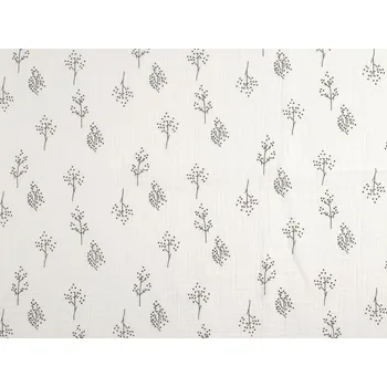 Mušelín / dvojitá gázovina větvičky METRÁŽ - Off White