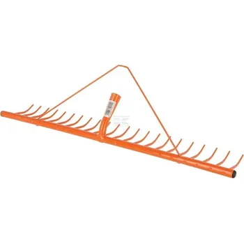 Hrábě Hrábě na seno kovové Kerbl se zásuvkou, 780 mm, 22 hrotů, bez násady (KP-ES50211) (Hrábě kovové na seno Kerbl s objímkou ve tvaru S o průměru 28 mm, rukojeť s labutím krkem.)