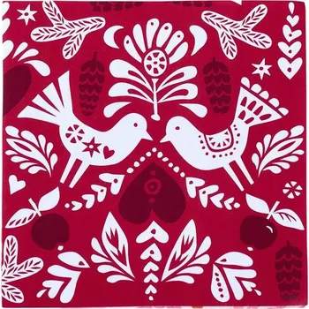 Papírový ubrousek Papírové ubrousky Winter Bird red 33x33 20ks, Klippan Švédsko