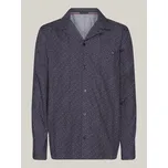 Pánská pyžamová košile UM0UM02992 02E tm modrá s potiskem - Tommy Hilfiger M