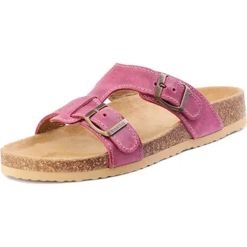 Dámské pantofle Dámské letní zdravotní pantofle Barea kožené fialové 046050 široká špička - 45