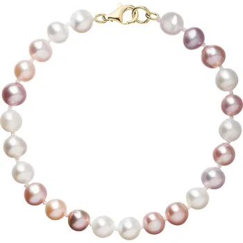 Náramek Evolution Group s.r.o. Perlový náramek z říčních perel se zapínáním ze 14 karátového zlata 923004.3 multi Záponky: Zlatá 9260A