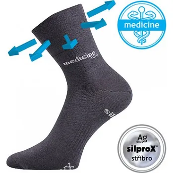 Dámské ponožky VoXX Boma Lonka Litex+VoXX MISSION Medicine, VoXX MISSION Medicine, VoXX, 101587 tmavě šedá 43-46 (29-31)