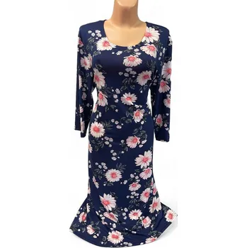 Dámské šaty Šaty DARES, Barva Modrá, Velikost XXL 48, Materiál 96% Viskoza 4% Lycra