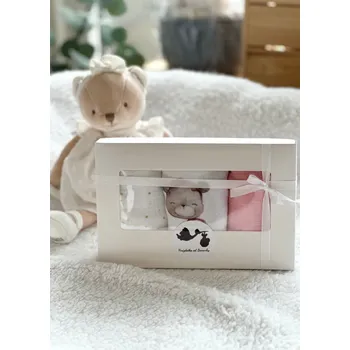 Dárková krabička Dárková krabička - mušelínové plenky 3ks holčičí medvídci