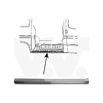 Prah karosérie Nástupní panel VAN WEZEL 1898112