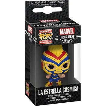 Figurka Funko POP Keychain: Marvel Luchadores - Captain Marvel (klíčenka)