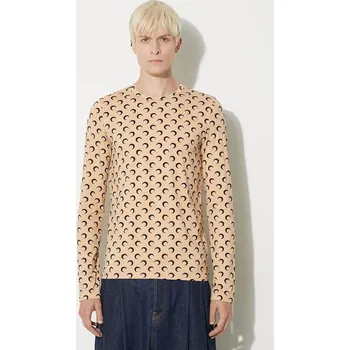 Dámské tričko Tričko Marine Serre Recycled Moon Jersey Second Skin Regular Top, L, béžová, 80X