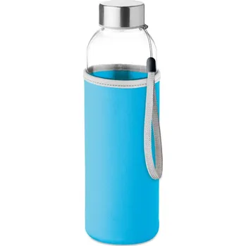 Termohrnek Skleněná lahev v neoprenu Utah glass, tyrkysová