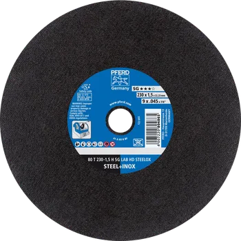 Řezný kotouč Pferd 66300030 | Řezný kotouč 230 x 1,5 x 22,23 mm, SG LAB STEELOX, rovný