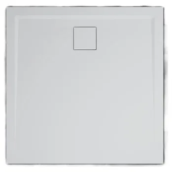 Sprchová vanička Ronal Bathrooms (Sanswiss) Sprchová vanička Ronal Livada z litého mramoru, čtverec 90 x 90 x 3,5 cm, bílá, sifon na kratší straně vaničky