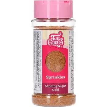 Jedlá dekorace na dort FunCakes Sprinkles - sypání zlatý pískový cukr 80 g