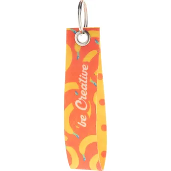 Reklamní CreaFelt Key B přívěšek na klíče na zakázku, bílá