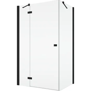 Ronal Bathrooms (Sanswiss) Boční stěna Ronal Annea Black pro dveře s vyrovnávacím profilem 700 x 2000 mm, černá matná/sklo čiré