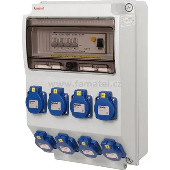 Rozvaděč Famatel v703 - ZSF80000000.1 /3959 Zás.skříň IP54 jištěná s chráničem 40/4/003