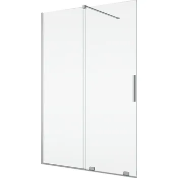 Sprchové dveře Ronal Bathrooms (Sanswiss) Jednodílné posuvné dveře Ronal Amalia s pevnou stěnou v rovině 1200 x 2000 mm, gold brushed/sklo čiré