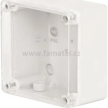Elektroinstalační krabice Famatel 68011 Krabice SolidBox IP65, 105x105x66mm, průhledné víko, hladké boky
