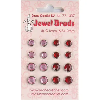 Výtvárné potřeby Hřebíčky na scrapbook - růžové, červené 16ks