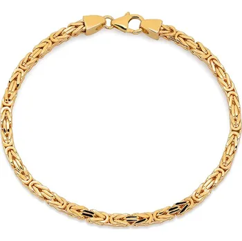 Náramek Elegantní zlatý náramek Královský vzor 3,5 mm IZ18066N + dárkové balení LUXUS zdarma