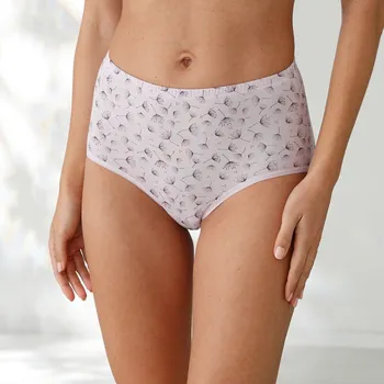 Dámská móda Sada 7 kalhotek maxi s vysokým pasem, švestkových a s potiskem pampelišky švestková/lila 38/40