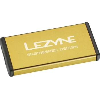 Lepící sada Lezyne Metal Kit sada pro opravu defektu duší zlatá vysoký lesk