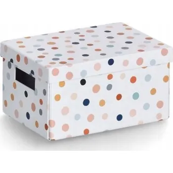 Úložný box KRABIČKA S VÍKEM, ÚLOŽNÁ NÁDOBA 18x25x13