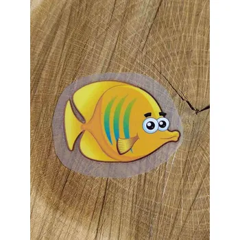 Textilní nažehlovací páska Nažehlovací obrázky ryba žlutá