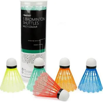 Badmintonový košíček Avento Colours 5 badmintonové míčky balení tuba 5 ks
