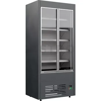 Chladicí přístěnná vitrína vhodná do prodejen a supermarketů, křídlové dveře | JUKA, Varna 90/60 DUZ mini