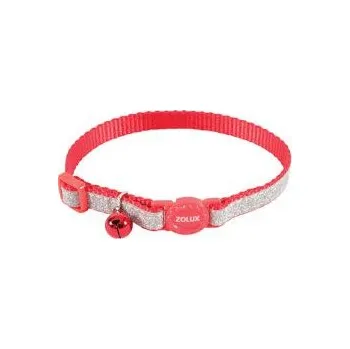 Obojek kočka SHINY nylon červený 10mm/30cm Zolux