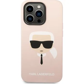 Pouzdro na mobilní telefon Karl Lagerfeld MagSafe kryt Liquid Silicone Karl Head Karl Lagerfeld MagSafe kryt Liquid Silicone Karl Head iPhone 14 Pro Max - růžový Růžová