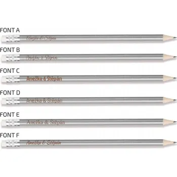 Grafitová tužka Grafitová tužka šedá s vlastním nápisem GTSVPSEMB