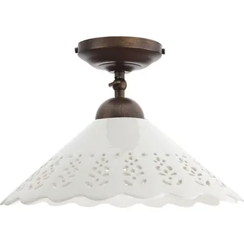 Redo LEA 02-902 + CT31 - Stropní retro svítidlo s keramickým stínidlem Ø 31cm (Retro stropní lustr )