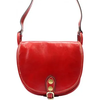 Kožená kabelka Florence 8863 M - červená
