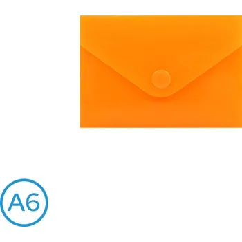 Obal spisový s klopou a drukem A6 neon oranžový